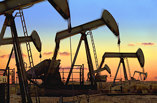 Oil & Gas Oil Derricks Sunset 2009